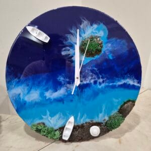 Resin Ocean Theme Clock
