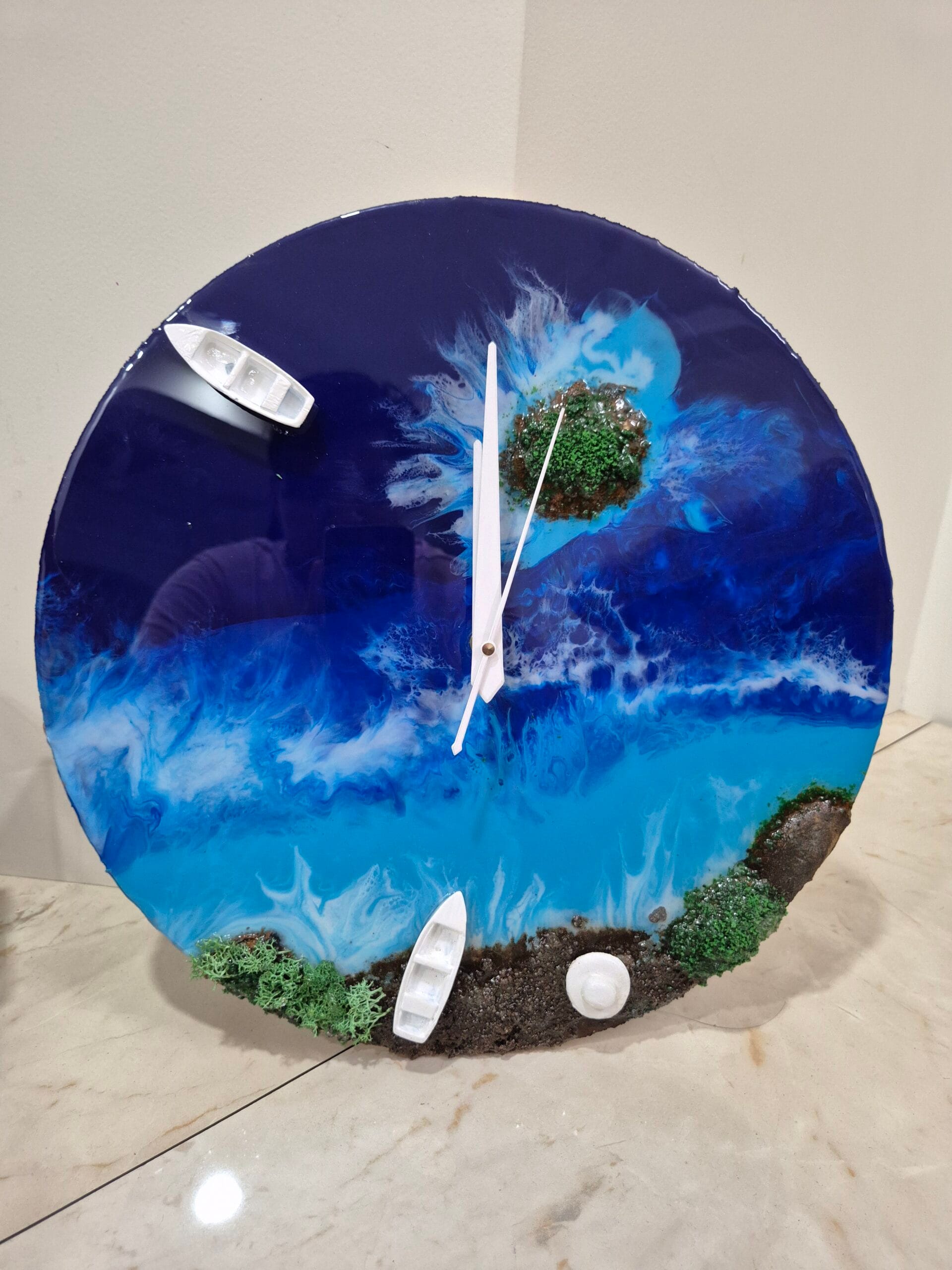 Resin Ocean Theme Clock