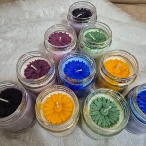 Marble Effect Glass Jar Candle