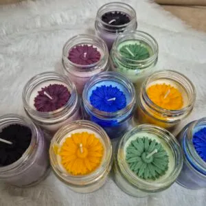 Marble Effect Glass Jar Candle
