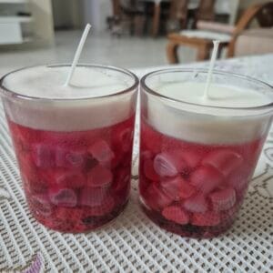 Heart Glow Gel Wax Glass Candle