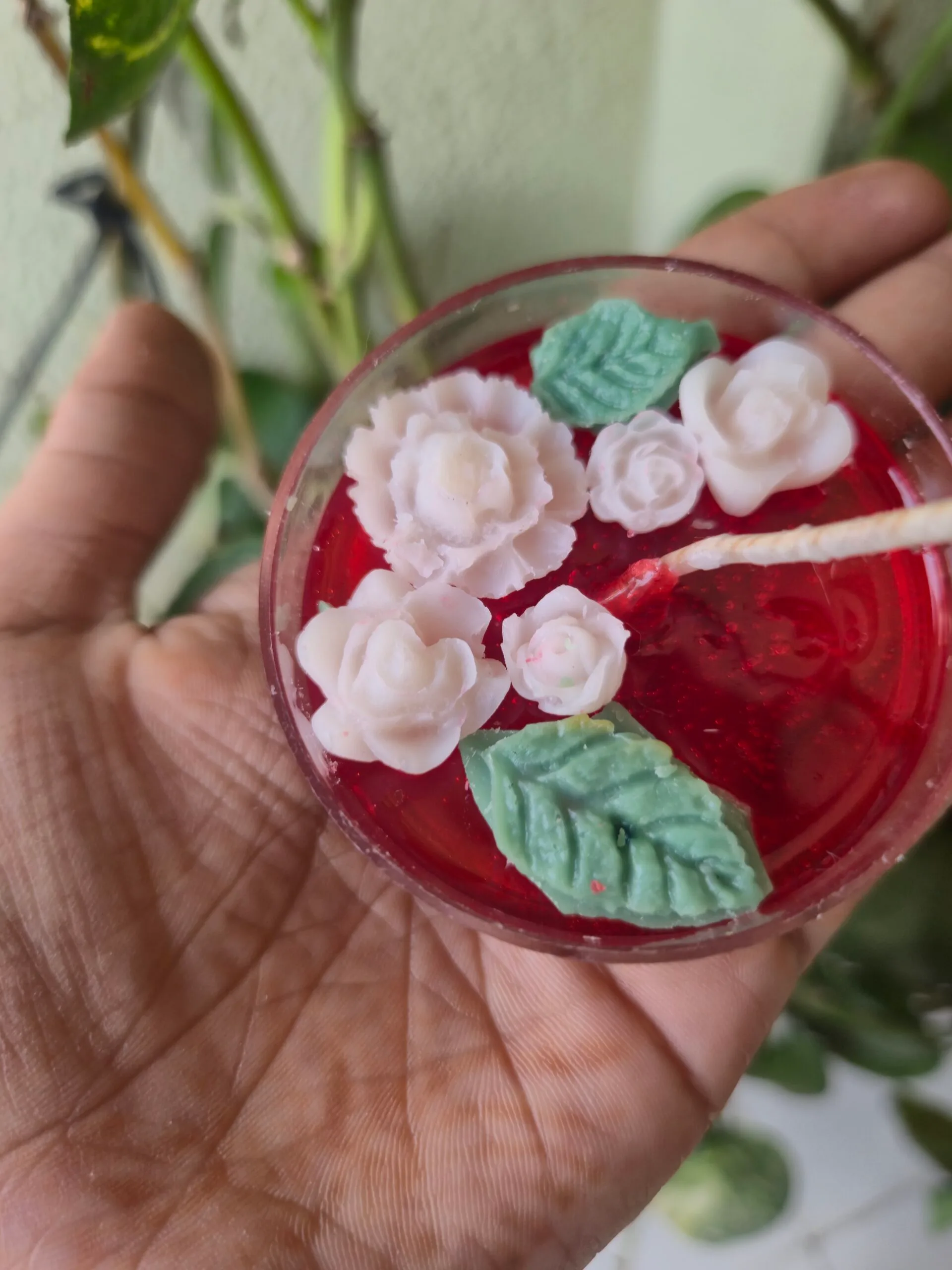Jumbo Floral Tealight Candle Set - Image 2