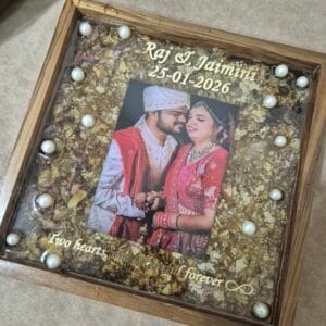 Resin Varmala Preservation Teakwood Frame4