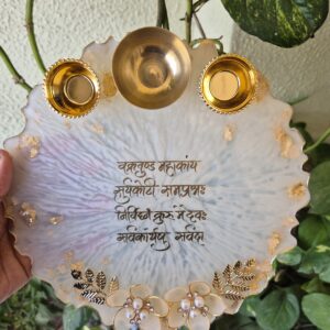Divine Mantra Resin Pooja Thali