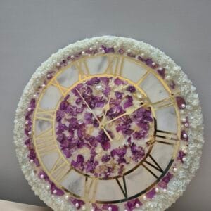 Flower Preservation Wall Clock