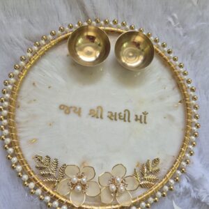 Royal Pearl Resin Pooja Thali
