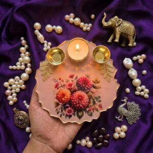 Floral Resin Pooja Thali