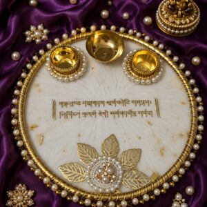 Royal White Resin Pooja Thali